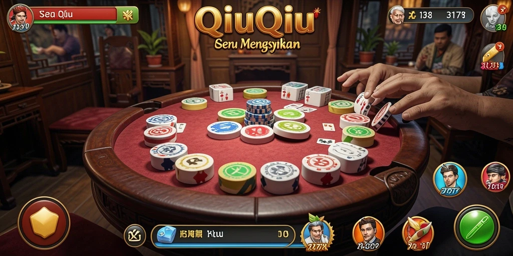 Tampilan gameplay QiuQiu yang menarik dan mendebarkan.
