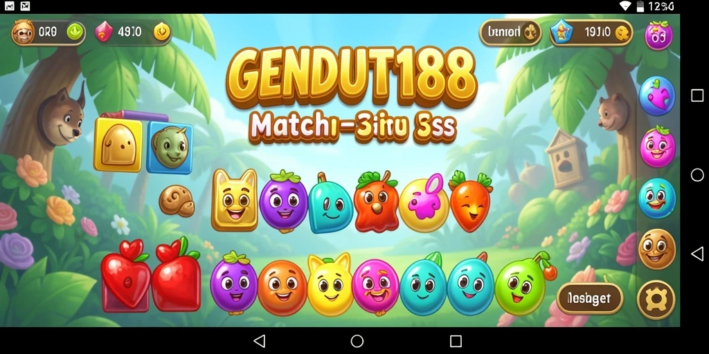 Tampilan menawan dari gameplay GENDUT188 dengan warna-warni cerah.