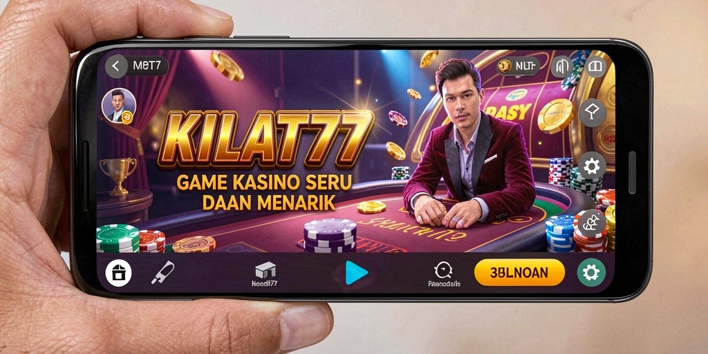Screenshot gameplay KILAT77 menampilkan suasana kasino yang mendebarkan.