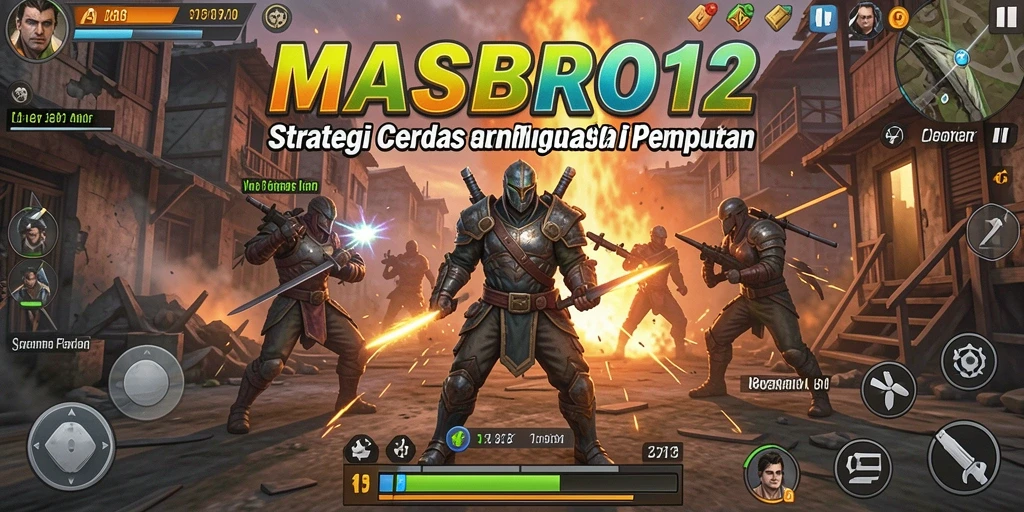 Tampilan gameplay epik dalam <strong>MASBRO12</strong> yang menunjukkan strategi pertempuran.