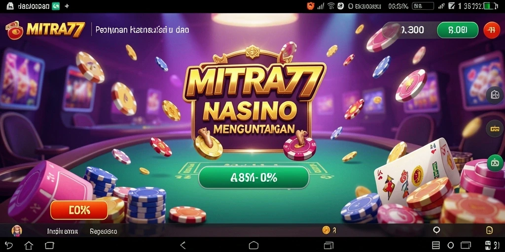 Screenshot gameplay seru MITRA77 menampilkan pengalaman kasino yang menegangkan.