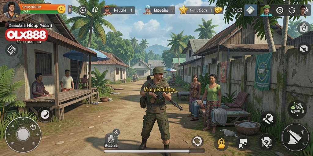 Tampilan gameplay menarik dalam <strong>OLX888</strong> dengan karakter yang dapat disesuaikan.
