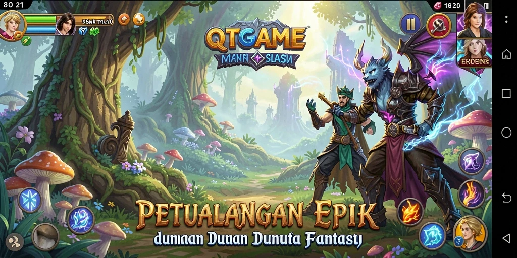 Tampilan gameplay RPG QTGAME yang mendebarkan dan penuh aksi.