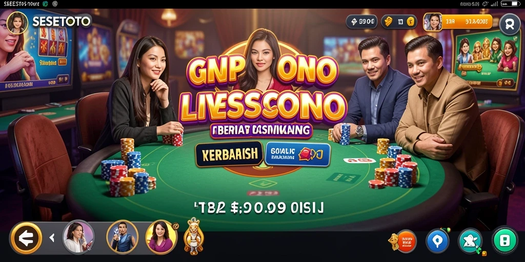 Gameplay SESETOTO yang seru dan interaktif dalam Live Casino.