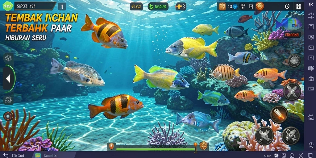 Gameplay seru Tembak Ikan di aplikasi SIP33.