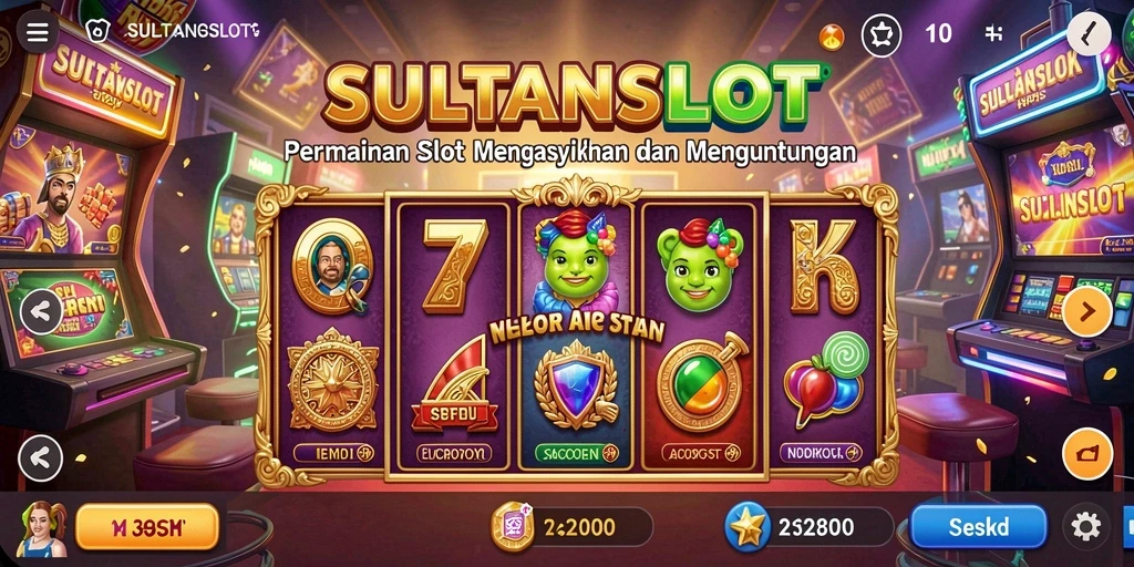 Tampilan gameplay seru di SULTANSLOT dengan gulungan berputar.